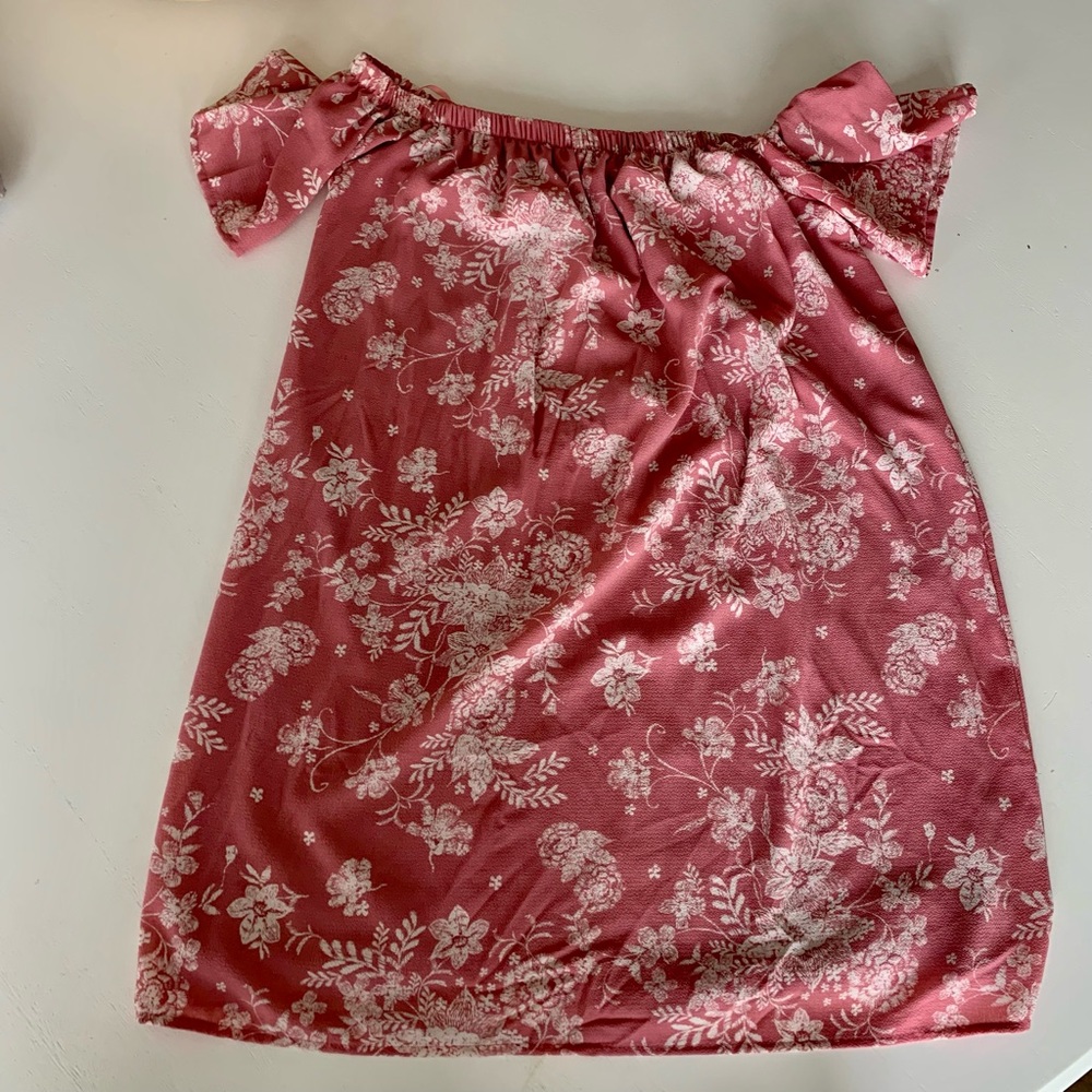 Medium pink floral dress